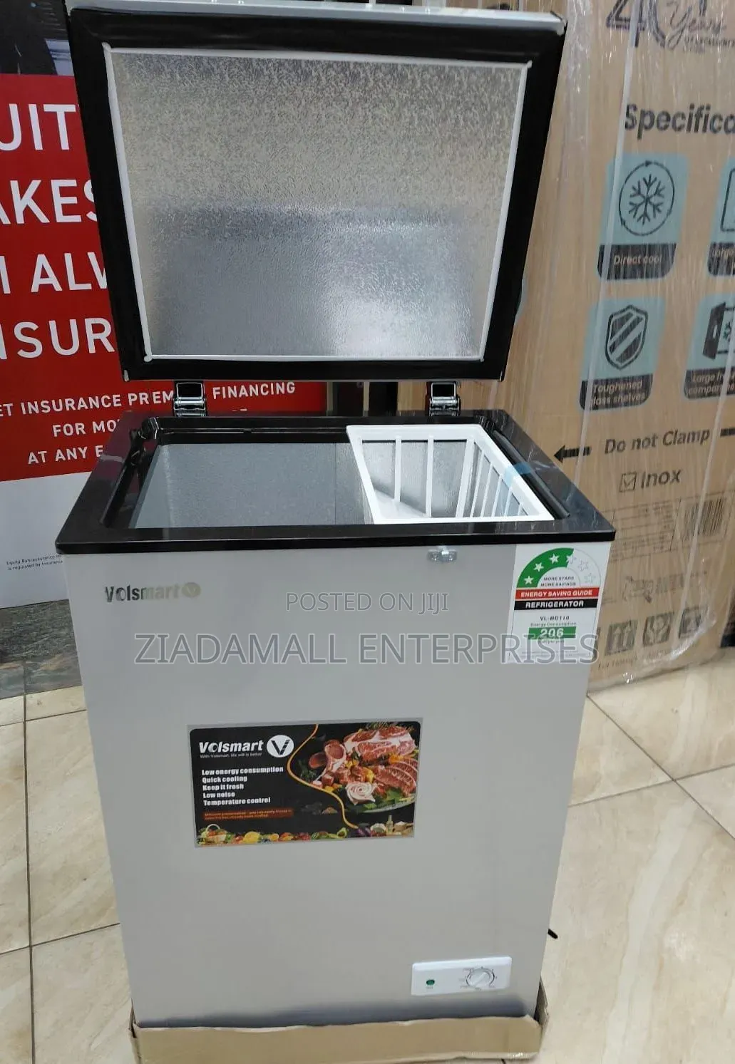 Volsmart Freezer 110 Litres ,Keep Food Fresh Longer Volsmart 110l