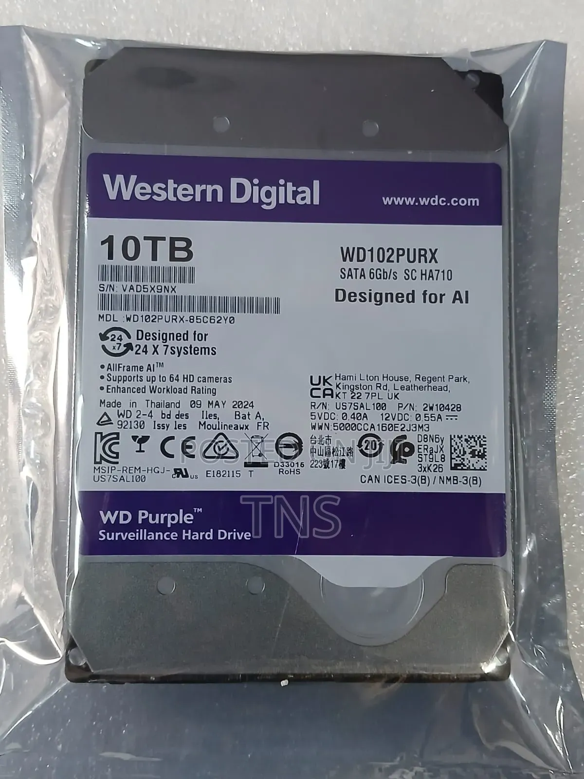 10tb Wd Purple Surveillance Hard Disk