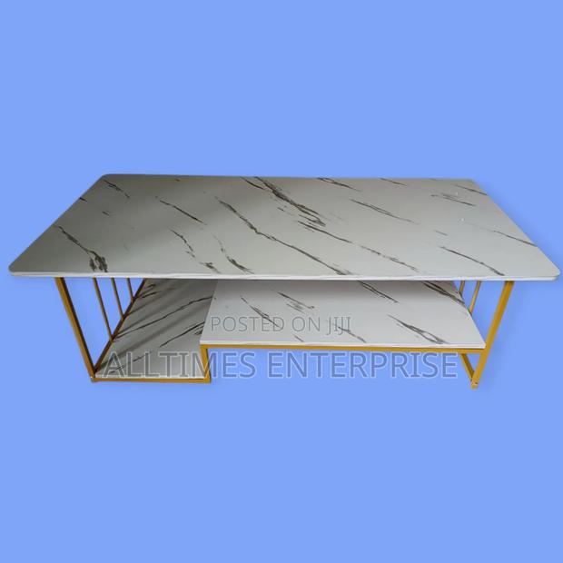 Executive White Marble Coffee Table