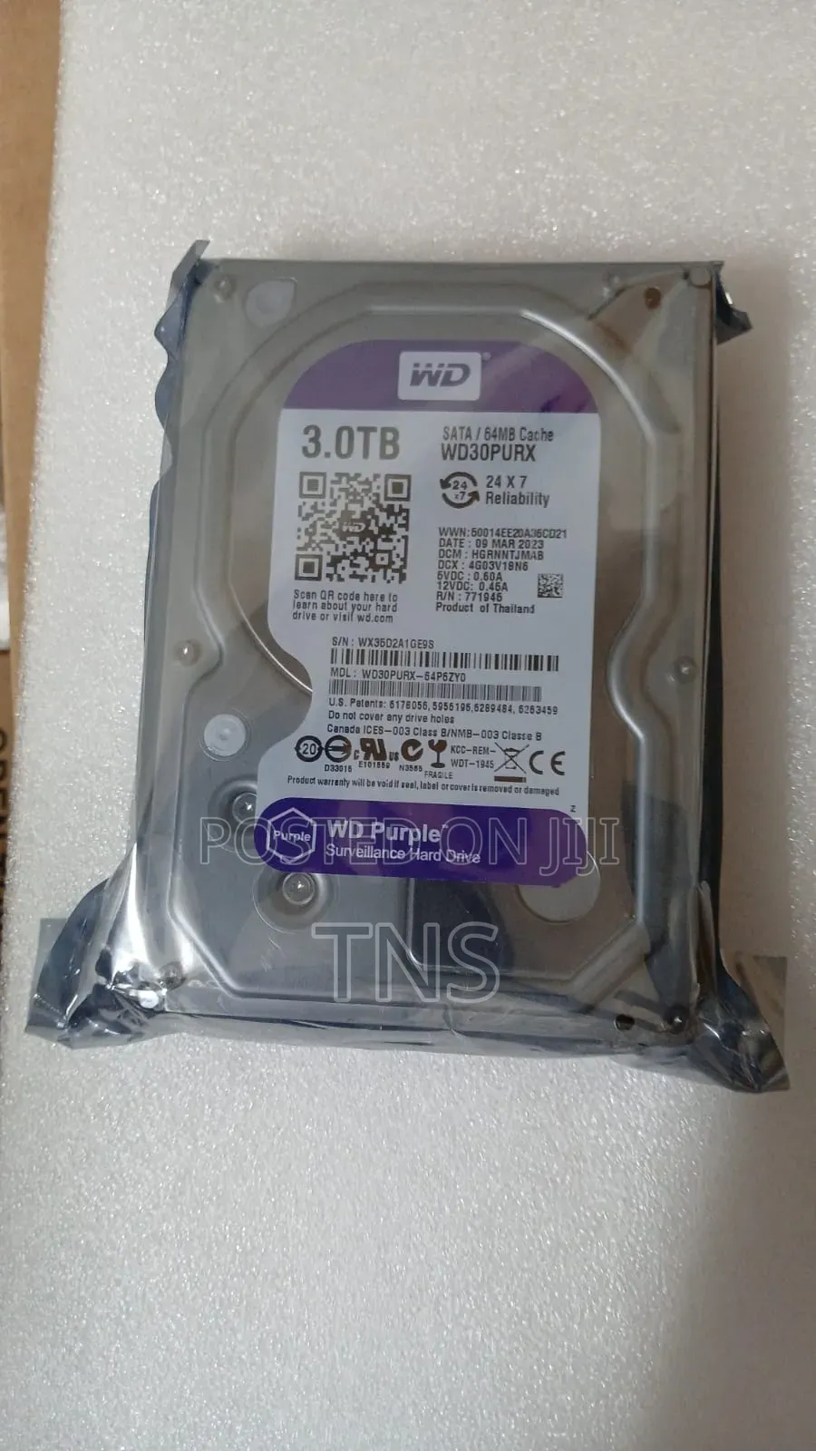 3tb Wd Purple Surveillance Hard Disk