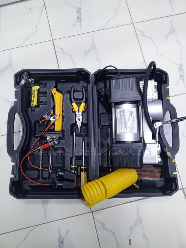 12v Car Air Compressor Tire Repair Tool Kit With Case