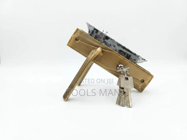 Premium Antique Brass Door Handle Mortise Lock Set Plus 4 Keys.