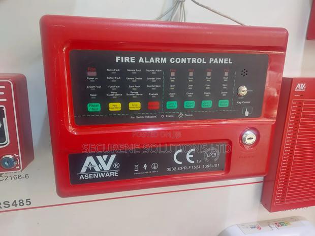 Red Asenware Aw-Cfp2166 Series Conventional Fire Alarm Control Panel. - thumbnail 2
