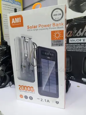 Ami Am-26 Portable Solar Charger Type-C Lightning Input