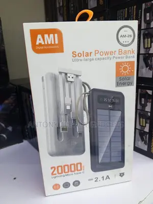 Ami Am-26 Power Bank Solar Charging Dual Usb Output