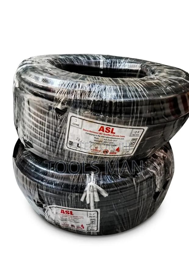 Asl 2.5mm 3 Core Double Insulated Flexible Cable - Full Roll.