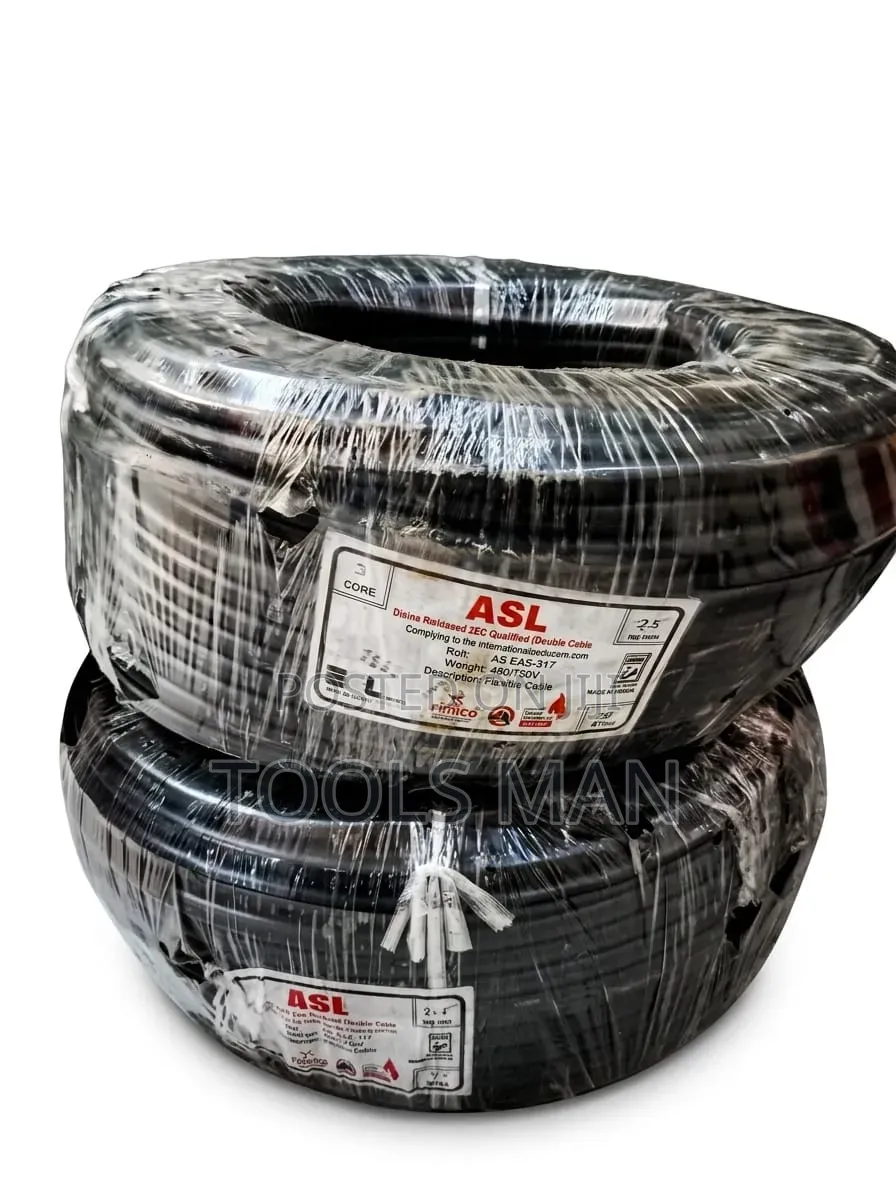 Asl 2.5mm 3 Core Double Insulated Flexible Cable - Full Roll.