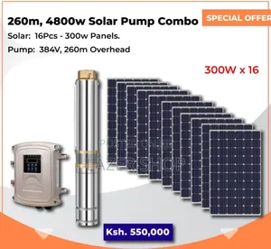 260m,4800w Solar Pump Combo