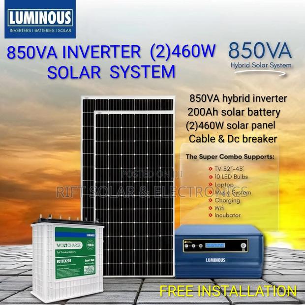850va Hybrid Inverter - 200ah Wet Tubular Battery - (2)460w Solar Kit