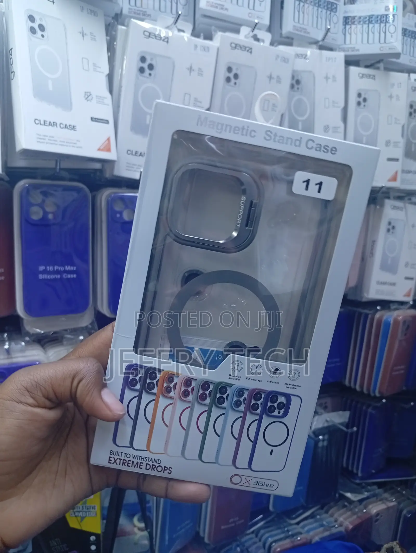 iPhone 11 With a Clear Back and Black Accents Case