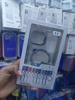 iPhone 11 With a Clear Back and Black Accents Case