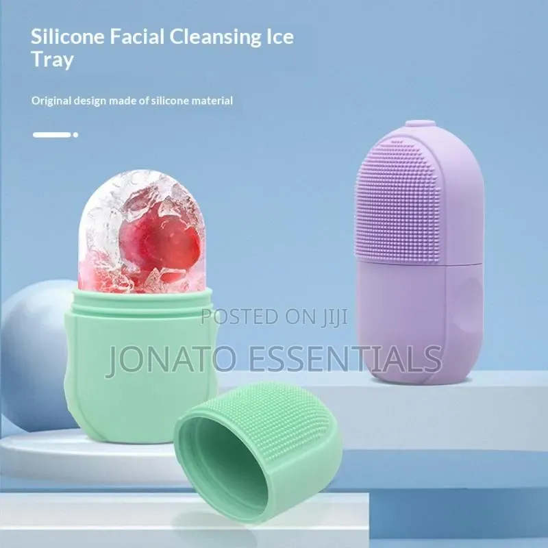 Silicone Facial Cleansing Ice Roller Tray and Face Massager
