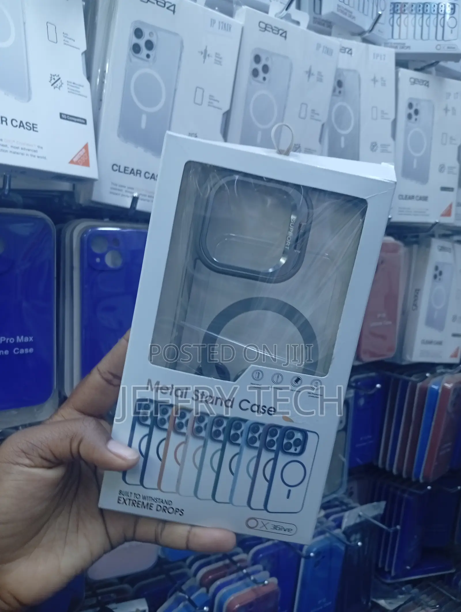 iPhone 16 Pro Max Transparent, Crystal-Clear "Metal Stand Case