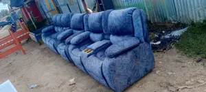 Blue Semi Recliner Sofa Seat