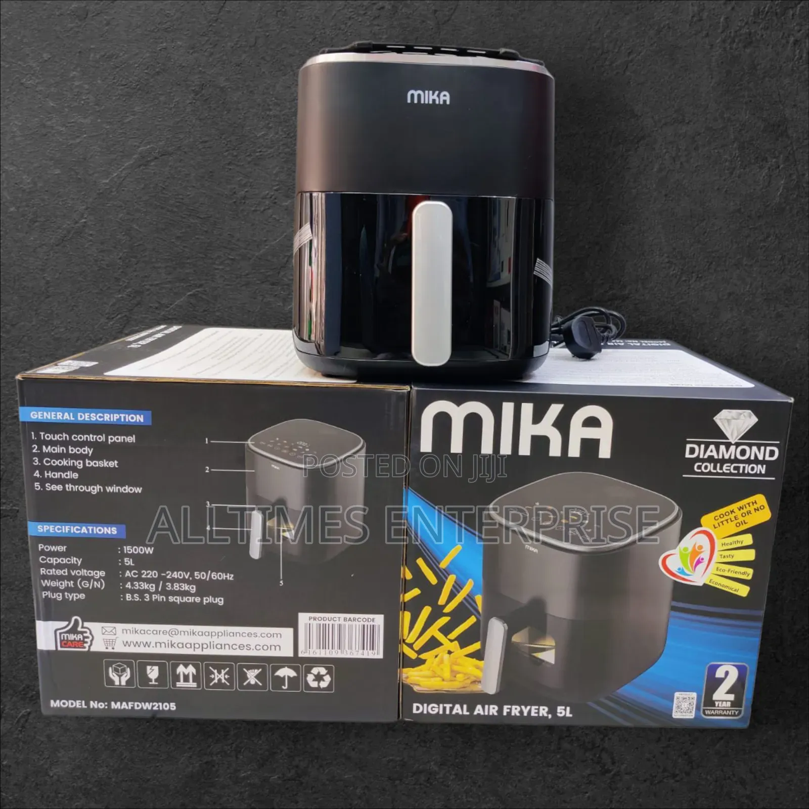 Mika Air Fryer Digital 5l
