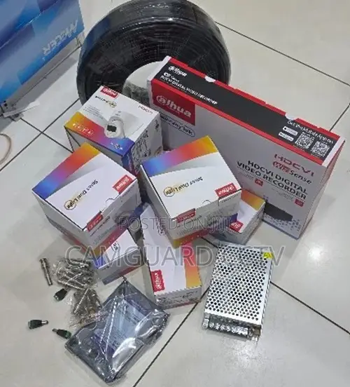 Dahua Full Color Surveillance Kit With 4 Cameras and Power Supply
