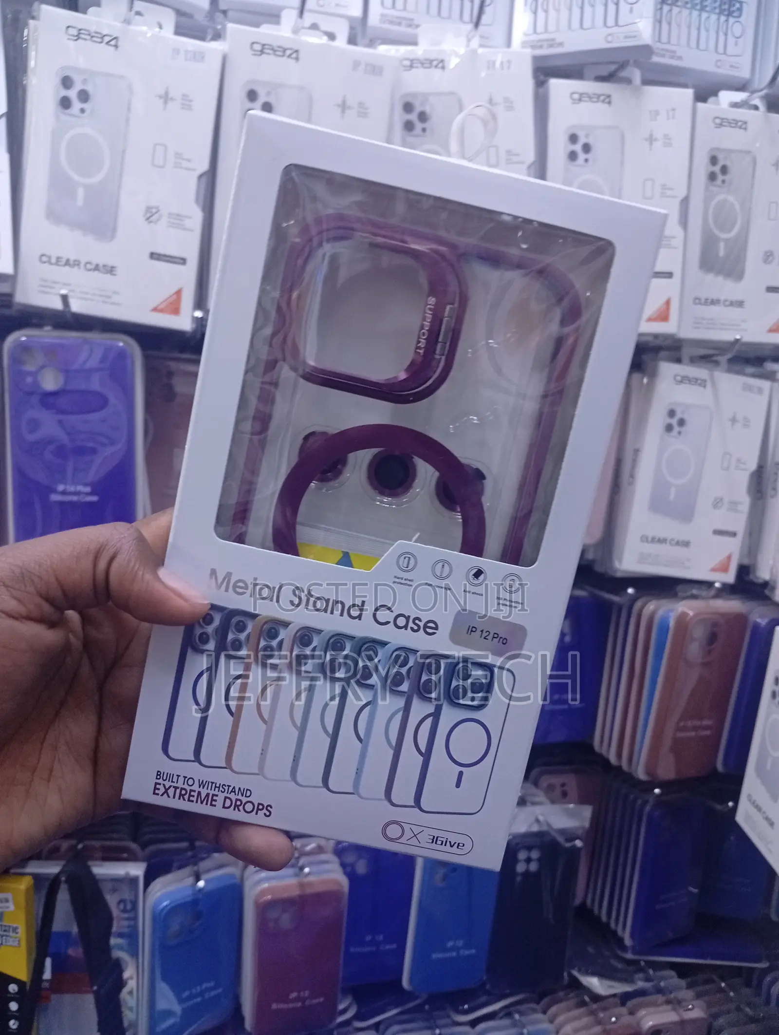 iPhone 12 Pro 3give Purple Metal Stand Case
