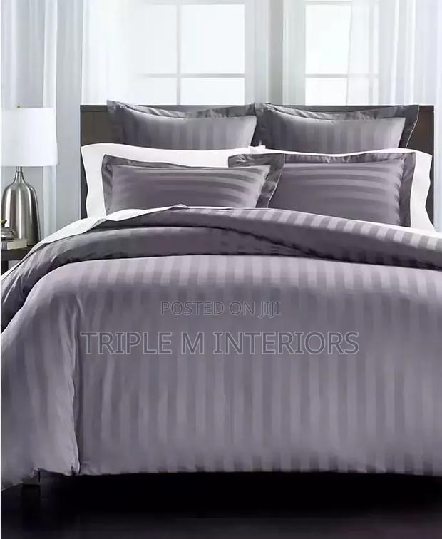 Modern Slate Grey Hotel Style Bedding - main view
