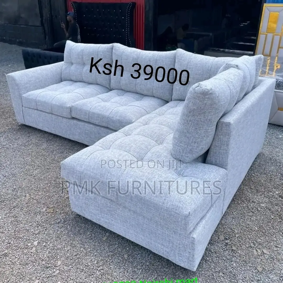 Brown L Sofa Seat