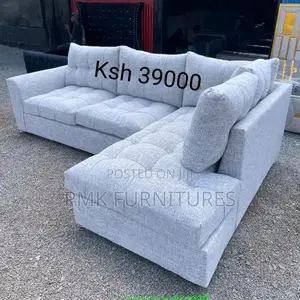 Brown L Sofa Seat
