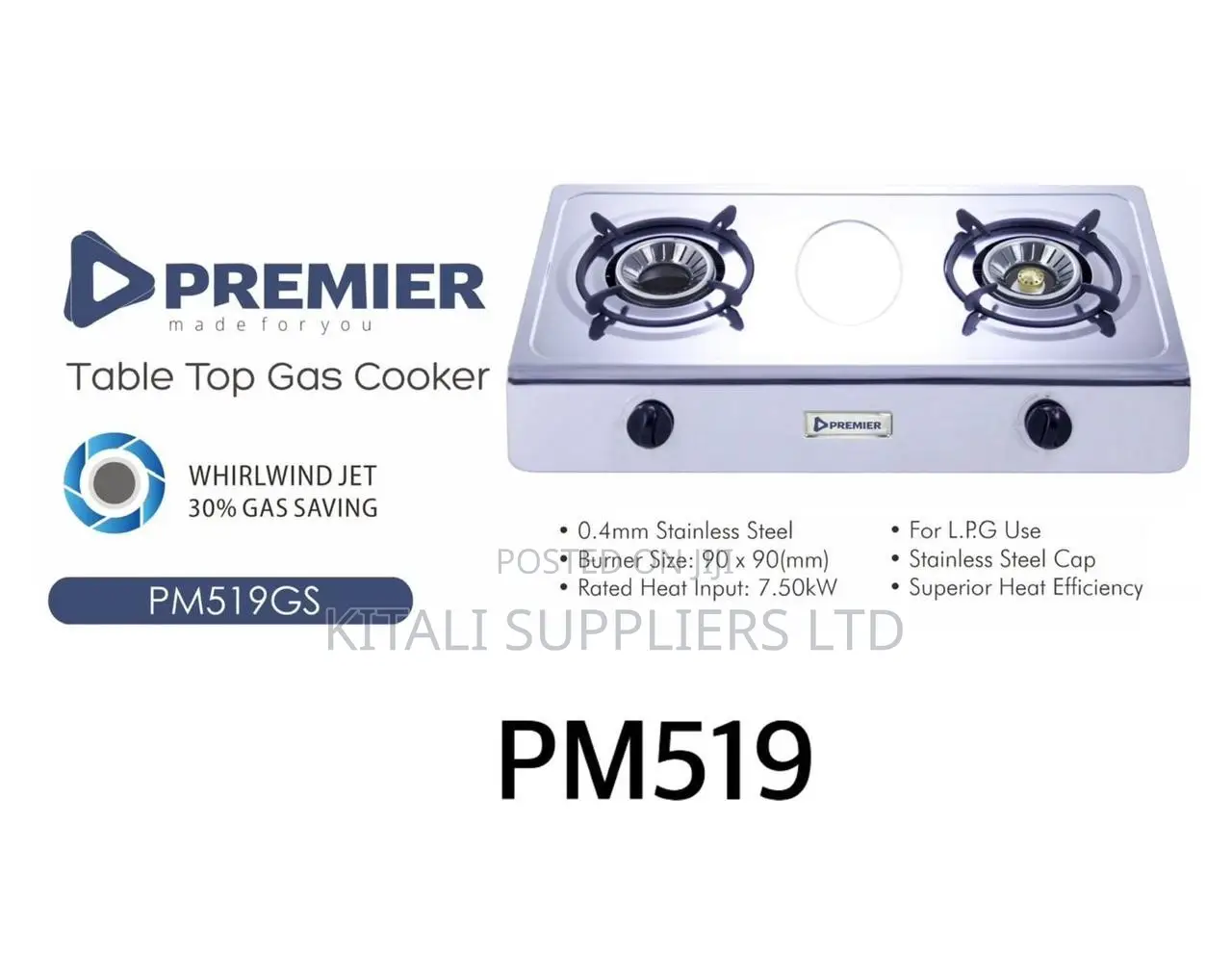 Premier Pm519gs Table Top Gas Cooker