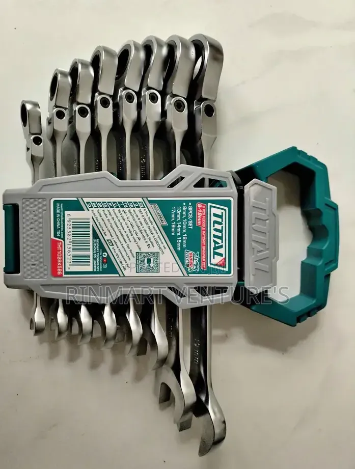 8pcs Total Flexible Ratchet Spanner Set
