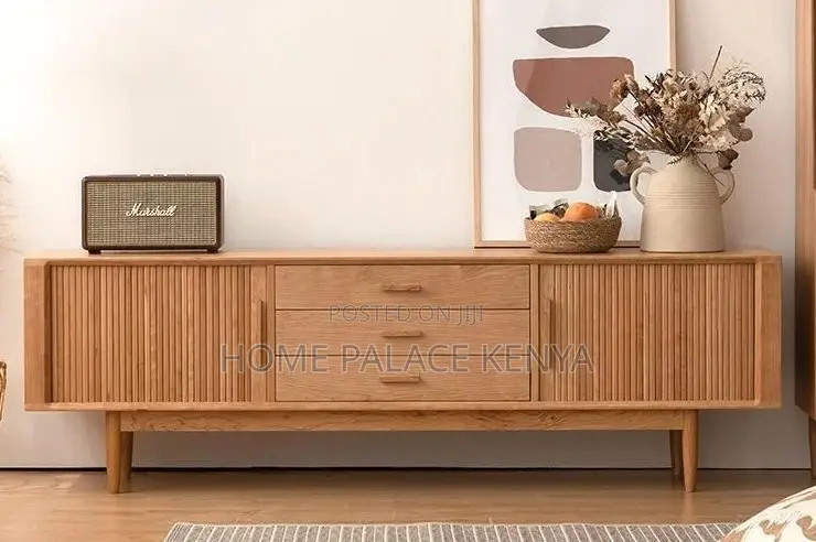 Tv Stand: Natural Oak Entertainment Console
