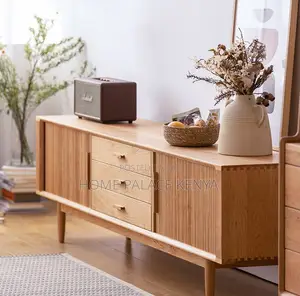 Tv Stand: Natural Oak Entertainment Console