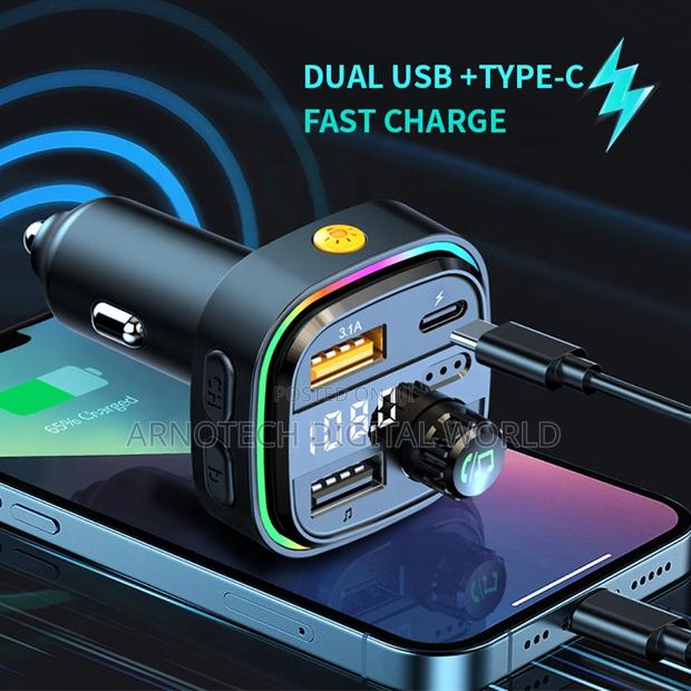 Bluetooth Car Fm Modulator Transmitter With Dual Usb Fast Charging - thumbnail 4
