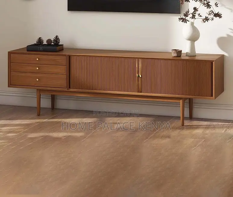 Tv Stand: Natural Oak Entertainment Console