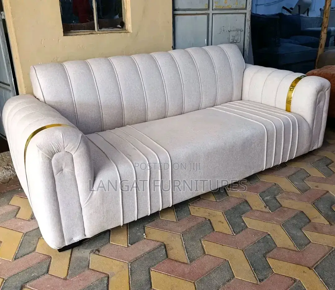 White Modern 3 Seater Sofa