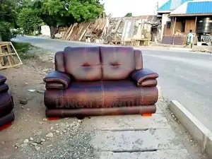 Brown 2 Seater Leather Sofa