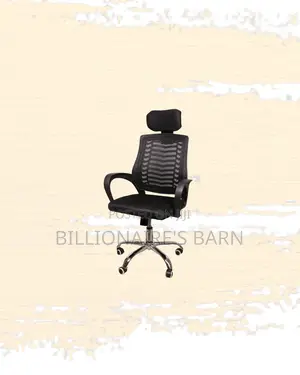 Modern Secretarial Mesh Chair Adjustable Headrest and Lumbar Support