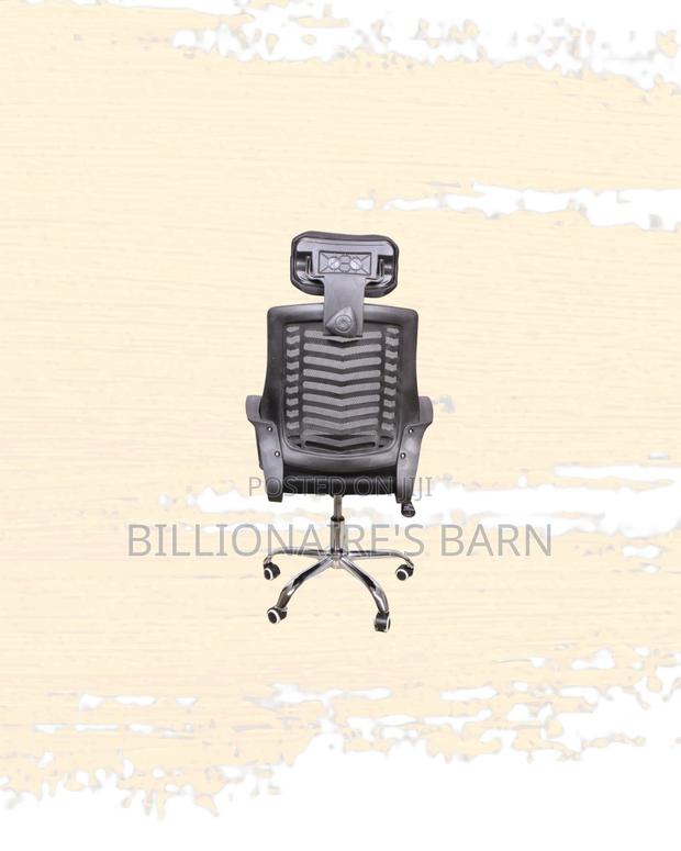 Modern Secretarial Mesh Chair Adjustable Headrest and Lumbar Support - thumbnail 4