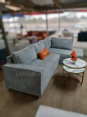 Modern Grey 6 Seater L Shaped Sofa
