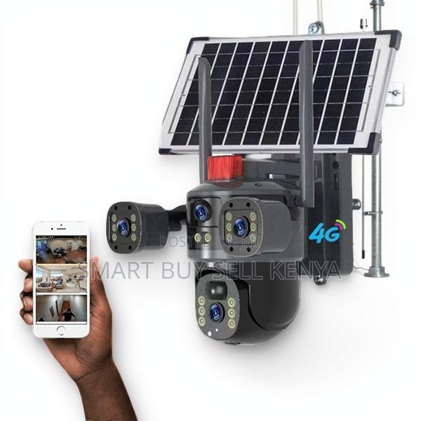 V380 Pro App Smart View 20mp Hd 4g PTZ Triple Lens Solar Camera