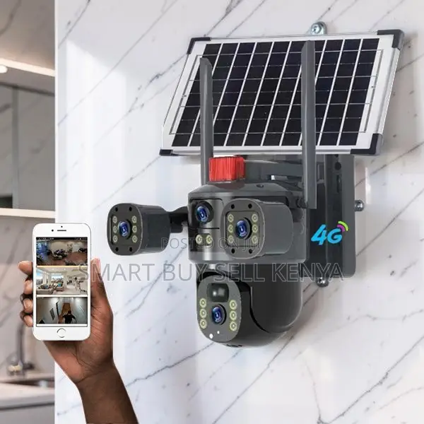Human Movement Detection Alerts 20mp 4g PTZ Triple Lens Solar Camera