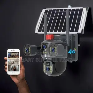 Built in Rechargeable Battery 20mp 4g PTZ Triple Lens Solar Camera