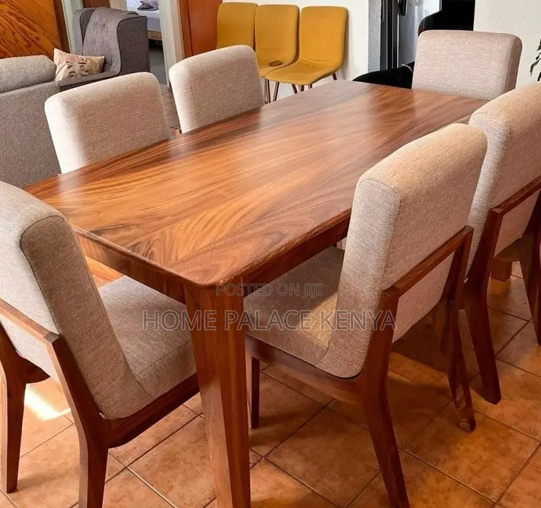 Dining Set: Modern Rustic Walnut Wood Dining Table