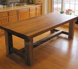 Dining Set: Modern Rustic Walnut Wood Dining Table