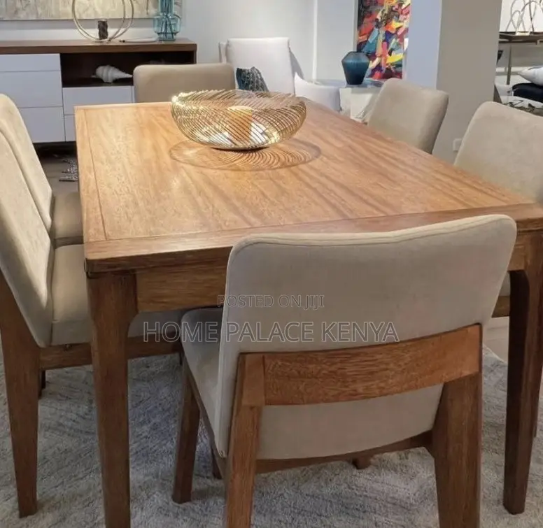 Dining Set: Modern Rustic Walnut Wood Dining Table