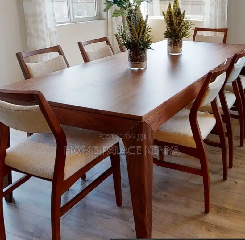 Dining Set: Modern Rustic Walnut Wood Dining Table