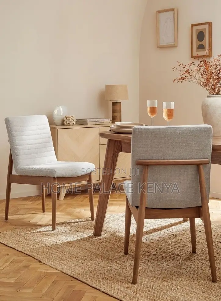 Dining Set: Modern Rustic Walnut Wood Dining Table