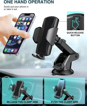 Universal Car Phone Holder, Car Phone Mount for All Smartphones