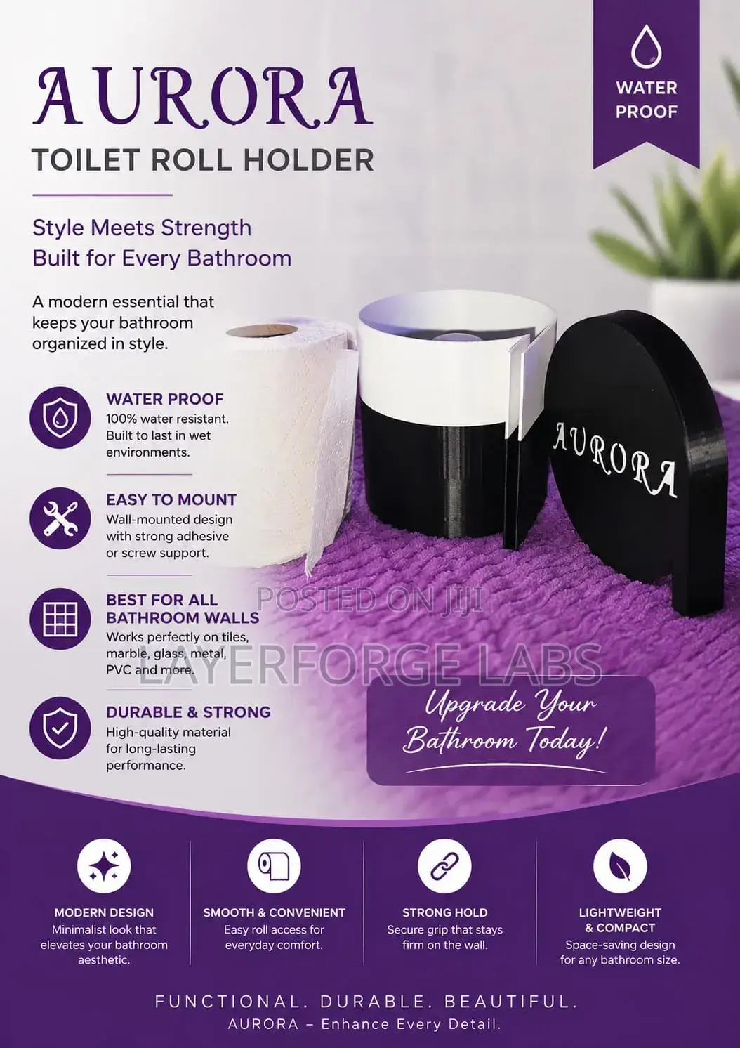 Aurora Toilet Roll Holder