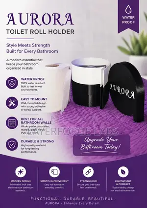 Aurora Toilet Roll Holder