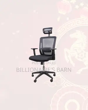 Heavy Duty Black Mesh Office Chair Ergonomic Headrest With Nylon Base