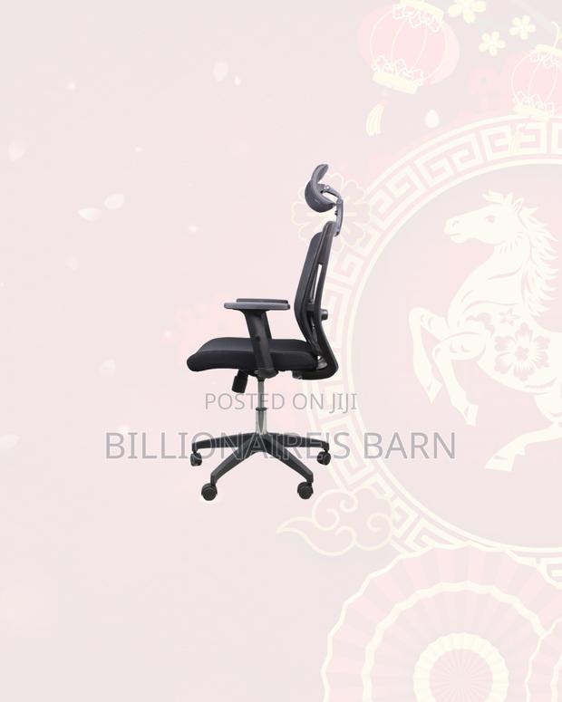Heavy Duty Black Mesh Office Chair Ergonomic Headrest With Nylon Base - thumbnail 2