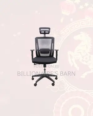 Heavy Duty Black Mesh Office Chair Ergonomic Headrest With Nylon Base