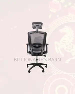 Heavy Duty Black Mesh Office Chair Ergonomic Headrest With Nylon Base
